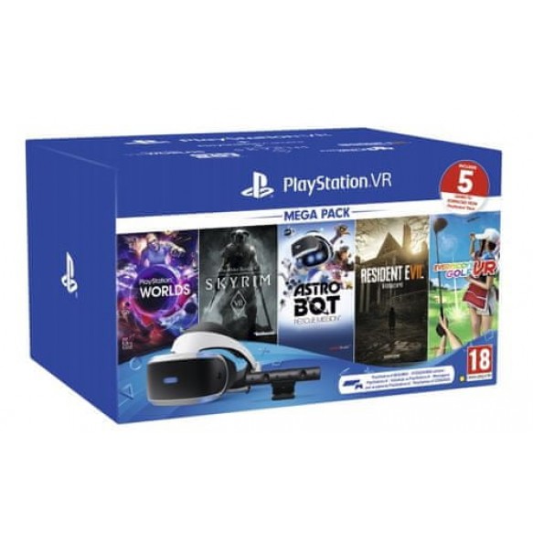 Sony PlayStation VR V3 Mega Pack + Sony PlayStation 4 Camera + VR Worlds
