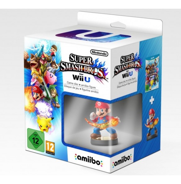 Super Smash Bros Wii U WITH Mario Amiibo Character